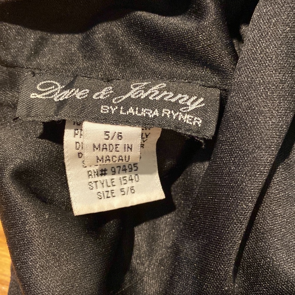 Dave & Johnny by Laura Ryner Black Lace-up Evening Gown, 5/6 - Picture 7 of 9
